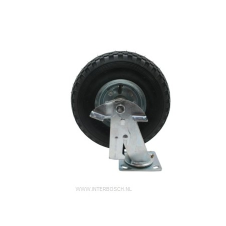 ROULETTE PIVOTANTE + PNEU AVEC FREINS 3.00-4