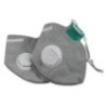 stofmasker met ventiel grijs 2 delig CE gekeurd