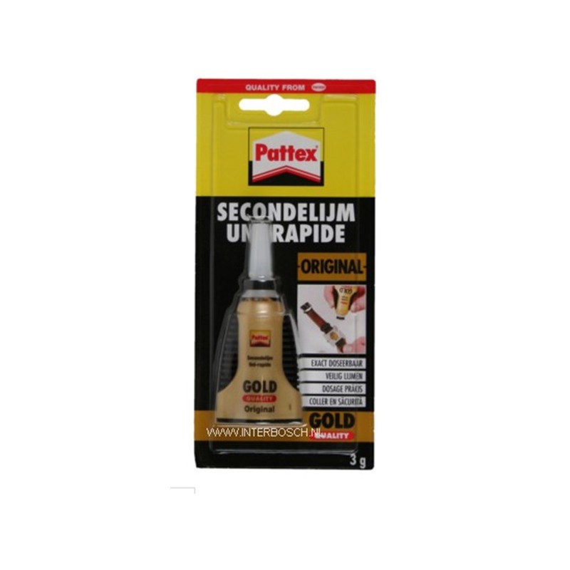Pattex secondelijm "gold" 3 gram Pattex secondelijm "gold" 3 gram