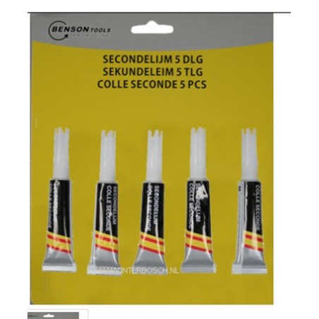 Secondelijm 5 delig