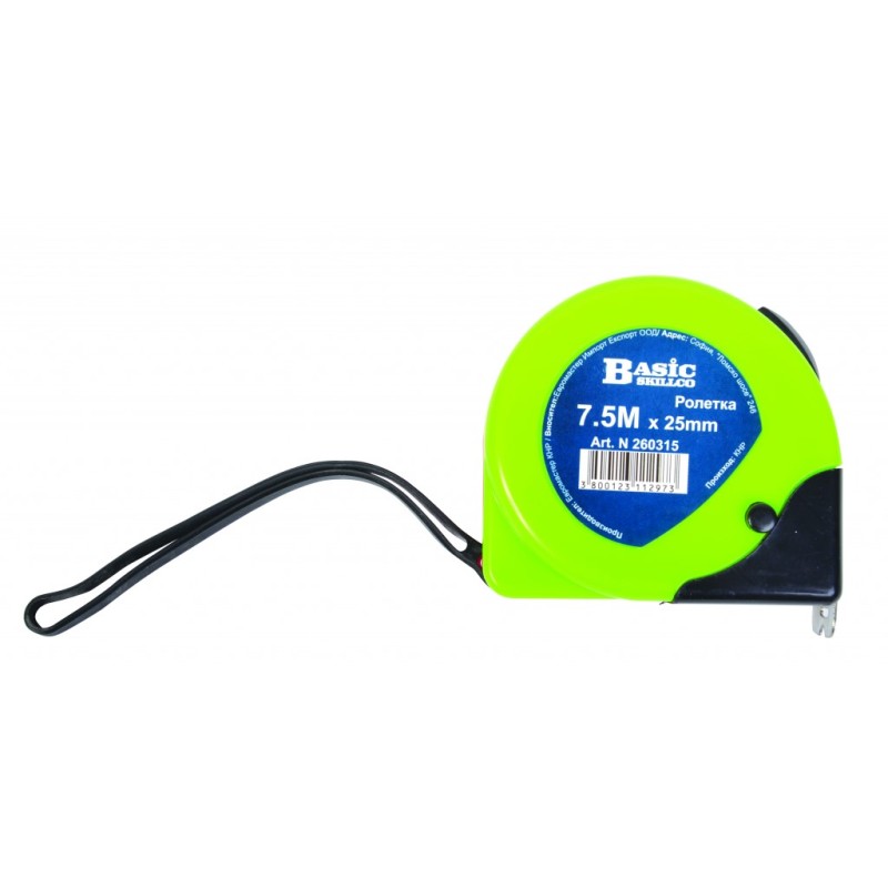Rolbandmeter 7,5x25mm anti-corrosie abs