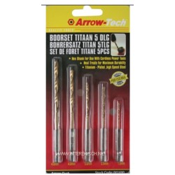 jeu de forets 5 pcs titane