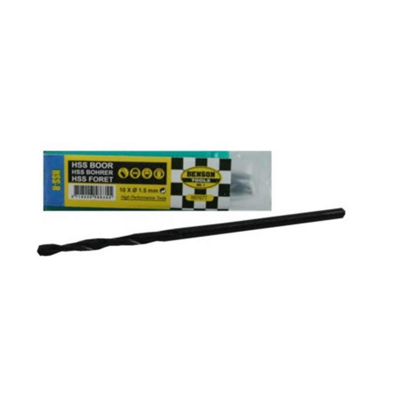 fôret acier haute résistance 1.5mm 10 pcs Benson