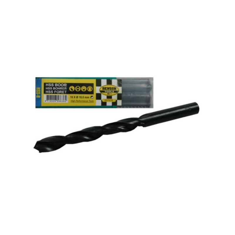 HSS boor 10.0 mm 10 dlg Benson HSS boor 10.0 mm 10 dlg Benson