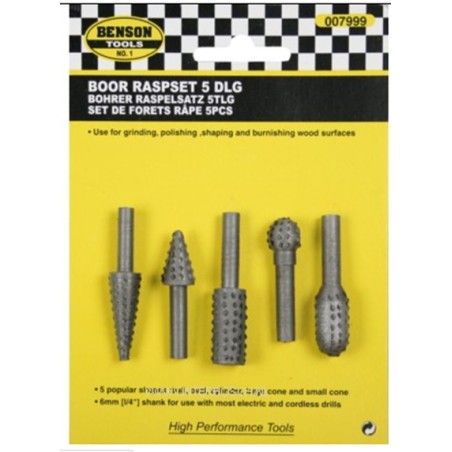 jeu de râpes perceuse 5 pcs