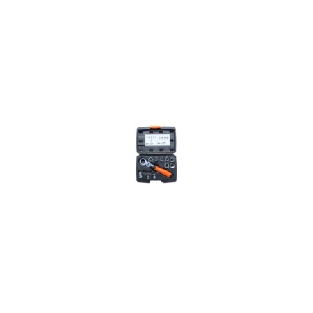DOPSLEUTELSET DOORSTEEK + RATEL 15 IN 1