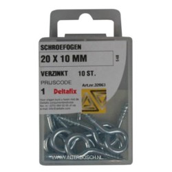 quincaillerie piton à vis 20 x 10 mm