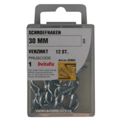 quincaillerie crochet à visser 30mm