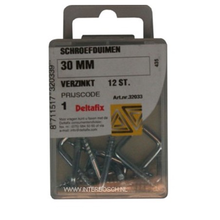 quincaillerie crochet à vis 30mm