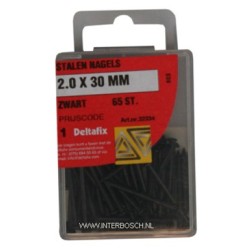 ijzerwaren stalen nagels 2.0 x 30mm zwart