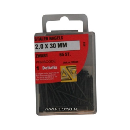 ijzerwaren stalen nagels 2.0 x 30mm zwart