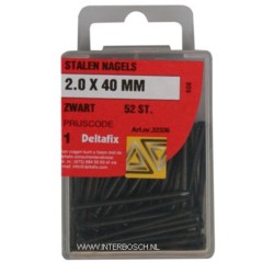 ijzerwaren stalen nagels 2.0 x 40mm zwart
