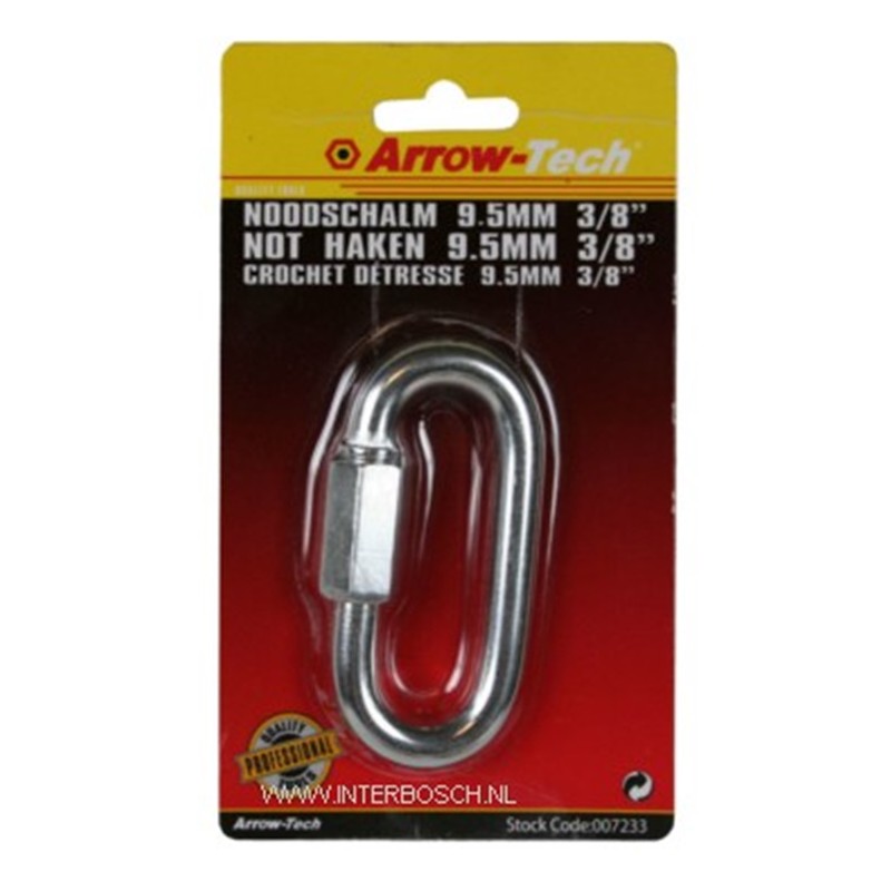 Mousqueton de sécurité 9.5 mm 3/8" B/C