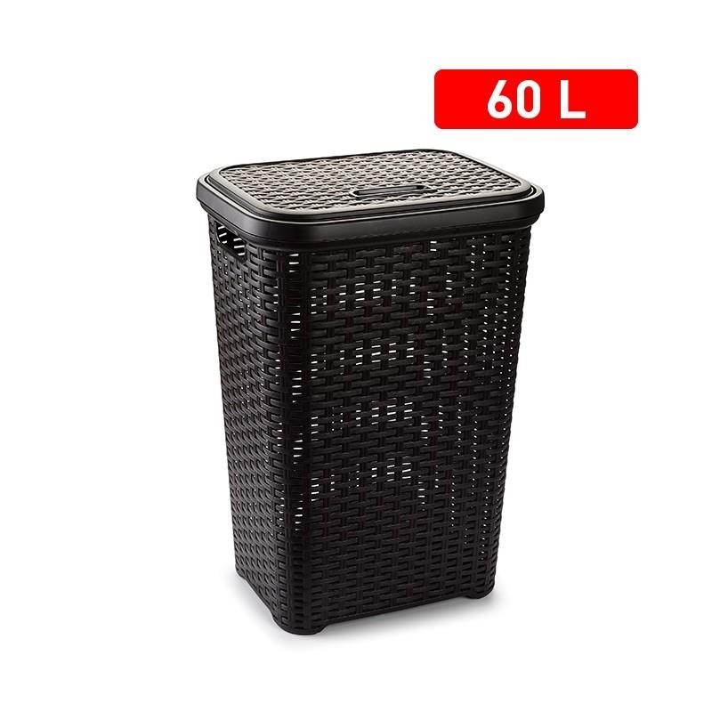 Rattan wasmand antraciet Wengue