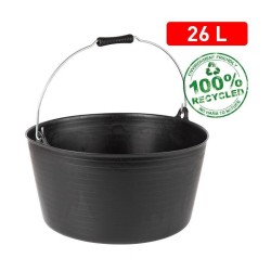 Tuin - Flexitub 26L - ronde kuip zwart met handle