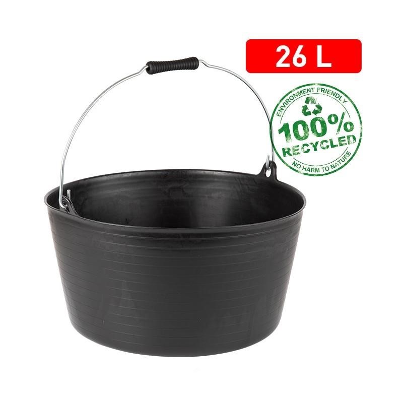 Tuin - Flexitub 26L - ronde kuip zwart met handle Tuin - Flexitub 26L - ronde kuip zwart met handle