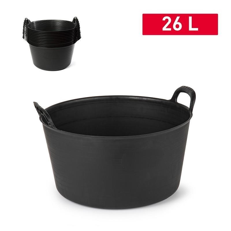 Tuin - Flexitub 26L - ronde kuip zwart Tuin - Flexitub 26L - ronde kuip zwart