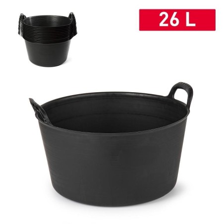 Tuin - Flexitub 26L - ronde kuip zwart