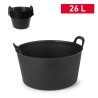 Jardin - Flexitub 26L- cuvelle ronde - noir