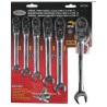 clé mixte à cliquet 6 pcs chr V coude 8 à 17