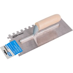 Truelle manche en bois  280x120mm with teeth