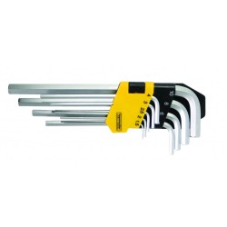 Long arm hex key 1.5-10mm set 9pcs CR-V TMP