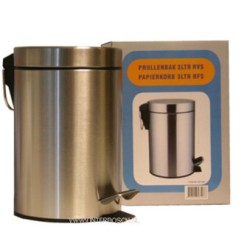 prullenbak 3 liters RVS