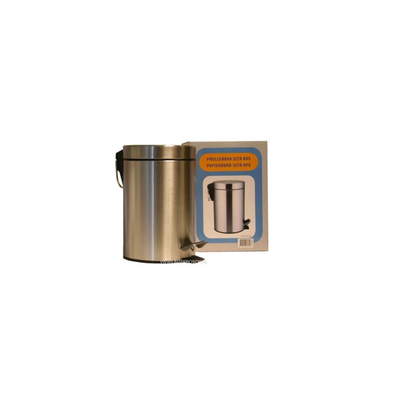 prullenbak 3 liters RVS
