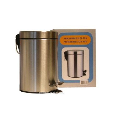 prullenbak 3 liters RVS