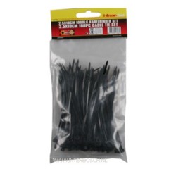 Tie Ribs 2.5 x 100mm / 100 dlg zwart