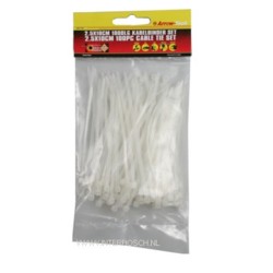 tie ribs 2.5 x 100mm / 100 delig wit