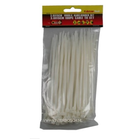 Tie Ribs 3.6x150mm/ 100 DLG wit