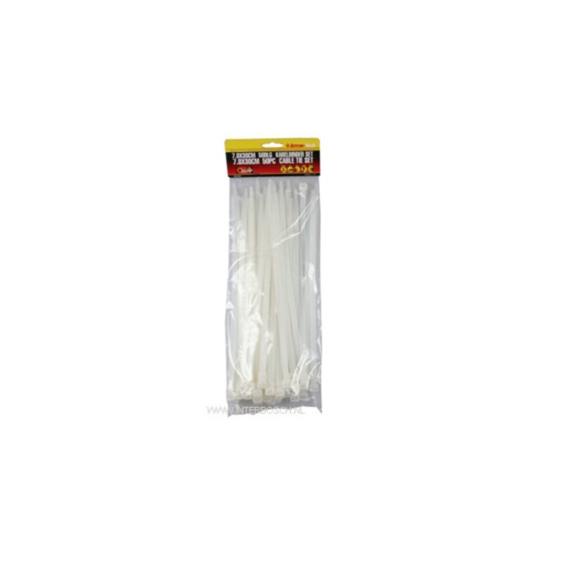 Tie ribs 7.8 x 300mm / 50 dlg wit