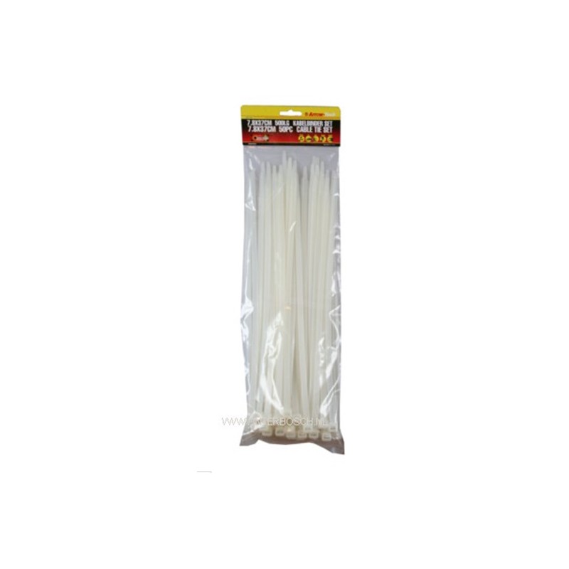 serre cables 7.8 x 370 mm / 50 pcs blanc