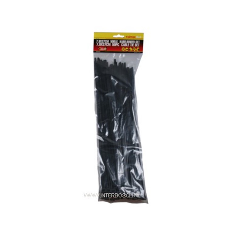 tie ribs 7.8 x 370 mm 50 delig zwart tie ribs 7.8 x 370 mm 50 delig zwart