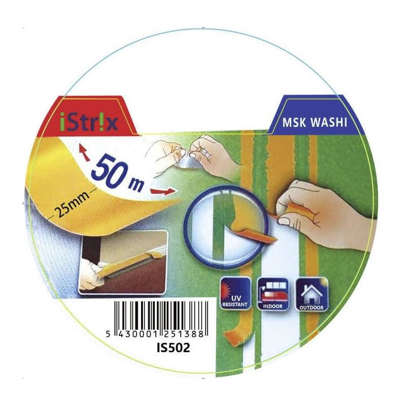 ISTRIX MASKING TAPE WASHI 95° C MM25 X 50M ISTRIX MASKING TAPE WASHI 95° C MM25 X 50M