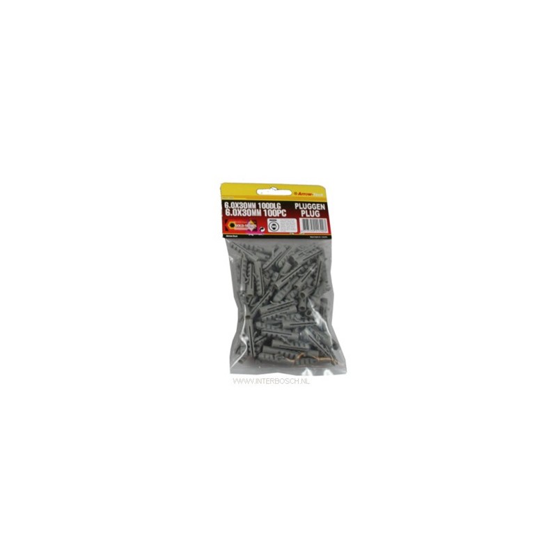 pluggen 6 mm nylon/ 100 DLG pluggen 6 mm nylon/ 100 DLG