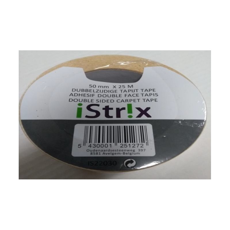 Istrix dubbele tapijtkleefband 50mmx 25m Istrix dubbele tapijtkleefband 50mmx 25m