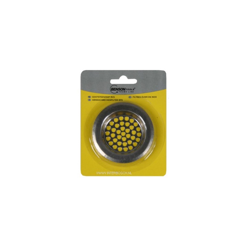 grille d'évier inox sur carte