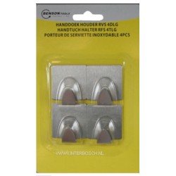 handdoek houder RVS 4 delig