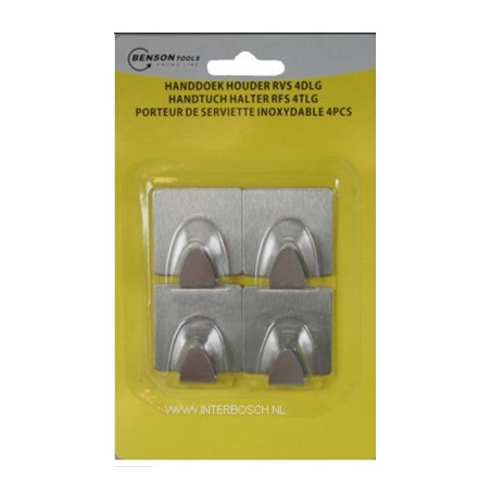 handdoek houder RVS 4 delig