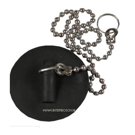 gootsteendop 44mm + ketting 30cm