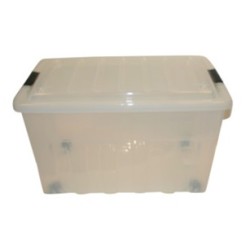 opbergdoos 65 ltr + deksel + wielen