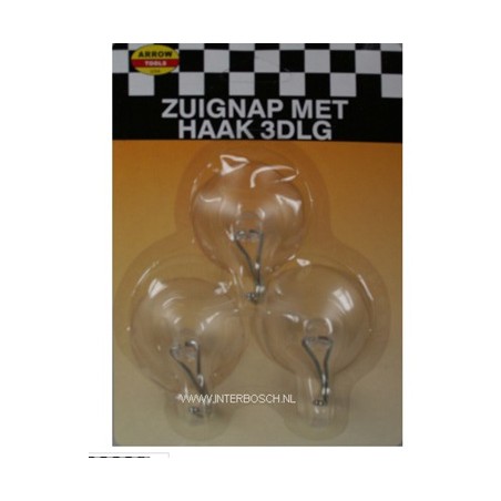 zuignap met haak 3 delig