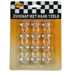 zuignap met haak 12 delig