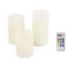 BOUGIES À LED 3 PCS + TÉLÉCOMMANDE / COULEUR