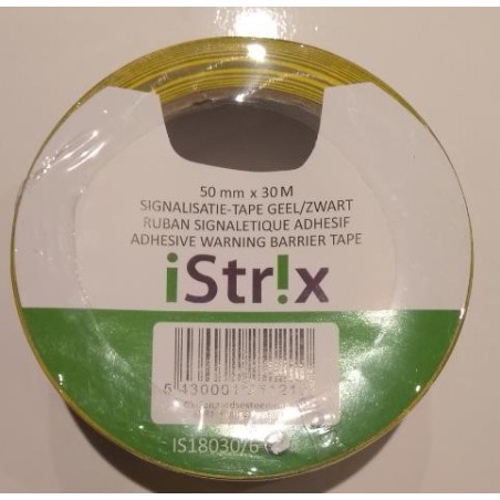 Adhesive tape signalisation jaune/noir MM50x30M
