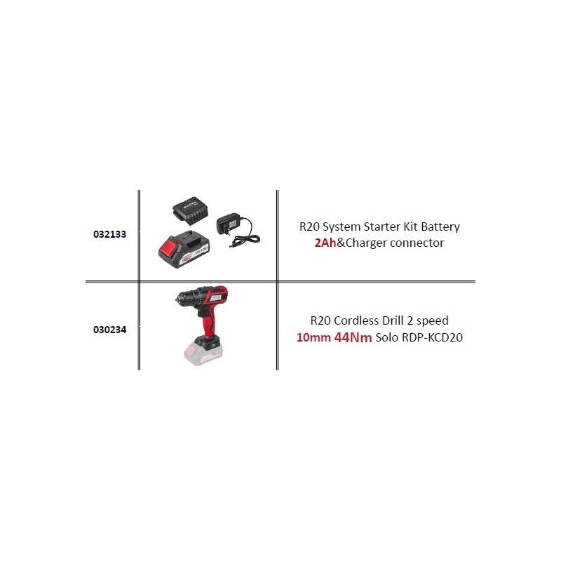 Boormachine + oplader + batterij Raider Boormachine + oplader + batterij Raider