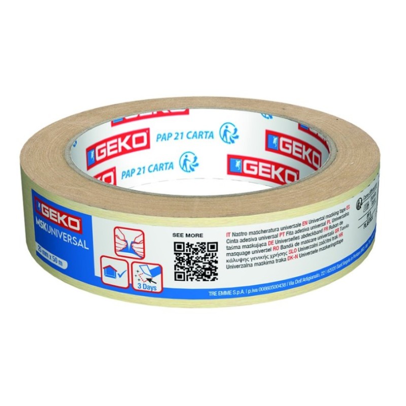 GEKO MASKING TAPE BASIC MM30X50M WHITE GEKO MASKING TAPE BASIC MM30X50M WHITE