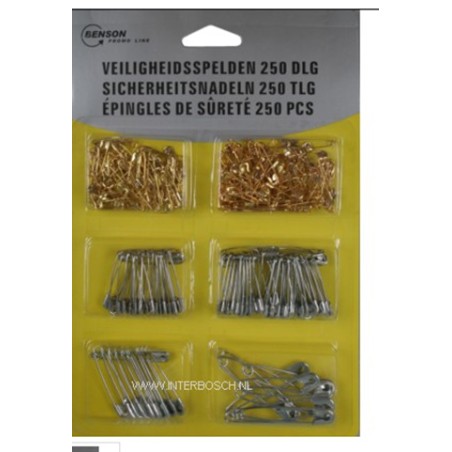 épingles de sûreté 250 pcs